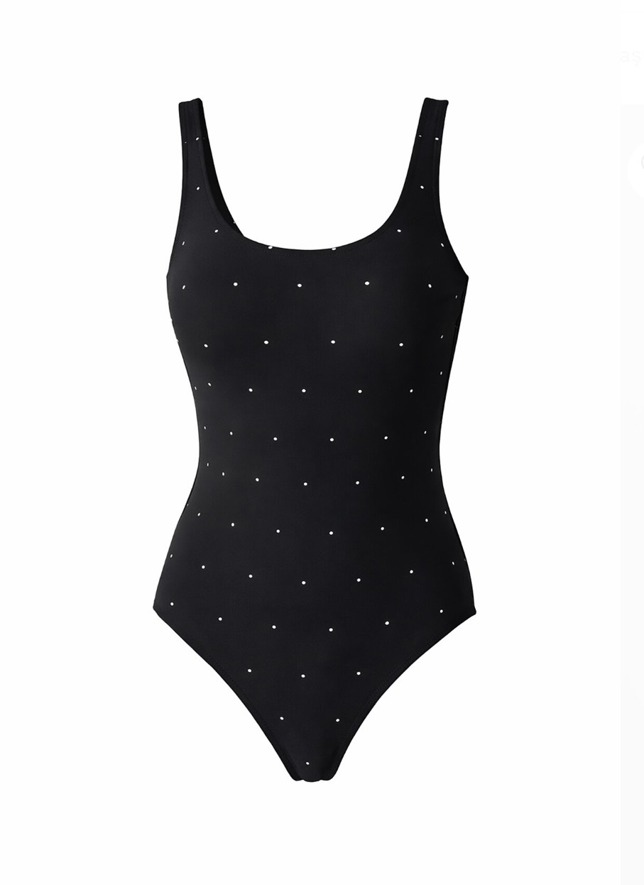 Black U-Neck Swimsuit Ajeltake - Image 5